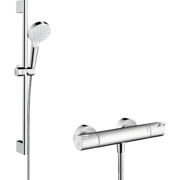 Ensemble de douche combi Crometta Vario Hansgrohe - 0,65 m Ecostat 1001 CL HANSGROHE SR402880RD
