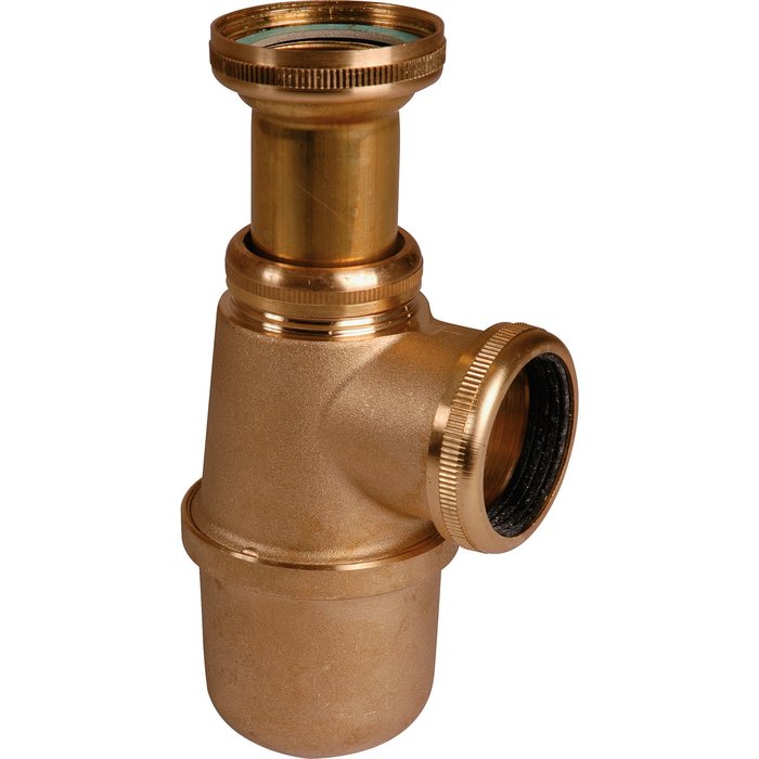 Siphon d'évier à culot laiton brut - 1"1/2 - Ø 40 mm - Valentin VALENTIN SR662000VEC