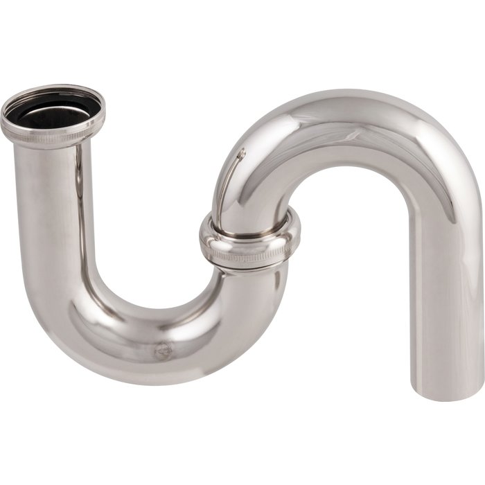 Siphon tube lavabo nickelé mat SR445014VEL